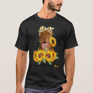 American Pit Bull Mom Sunflower Summer Dog Mom Mam T-Shirt