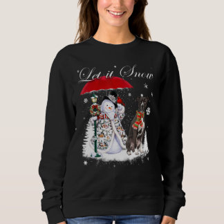 American Pit Bull Santa Dog Christmas Snowman Xmas Sweatshirt