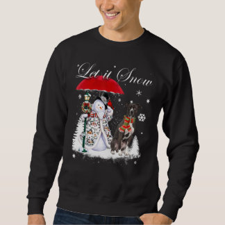 American Pit Bull Santa Dog Christmas Snowman Xmas Sweatshirt