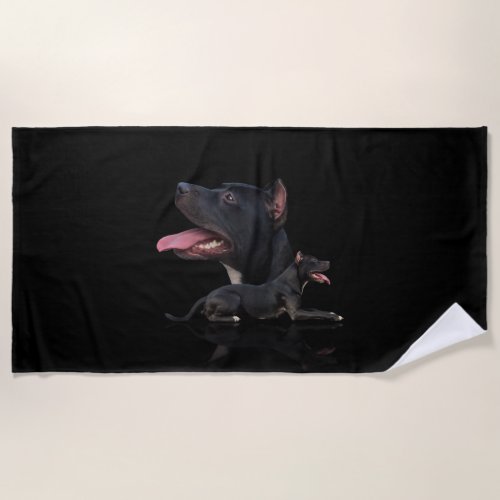 American Pit Bull Terrier Beach Towel