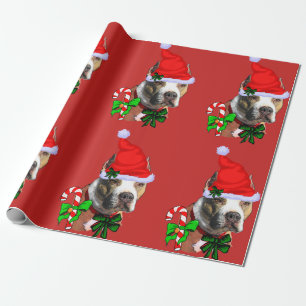 American Pit Bull Terrier Christmas Wrapping Paper