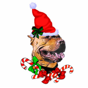 American Pit Bull Terrier Chritsmas Ornament Cutout