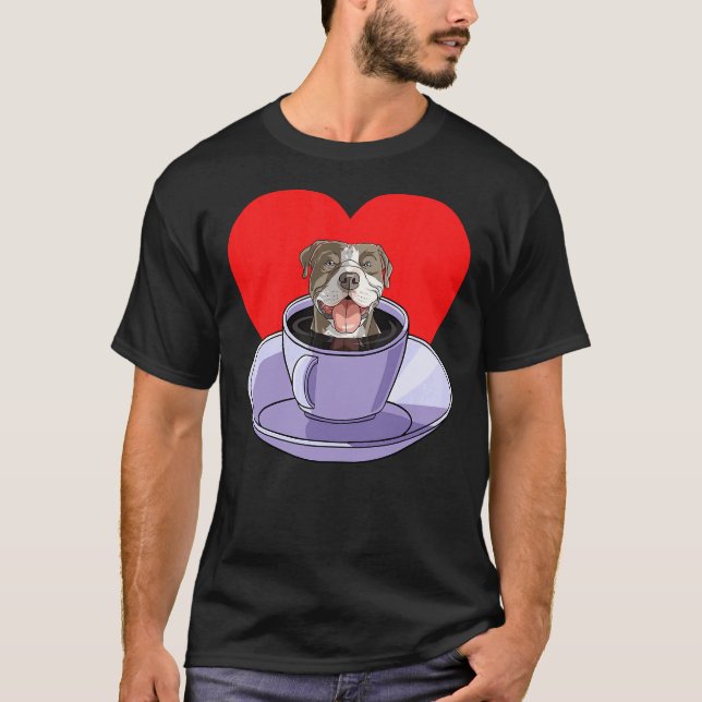 American Pit Bull Terrier Coffee T-Shirt (Front)