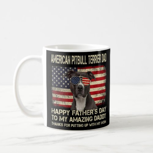 American Pit Bull Terrier Dad Happy Fathers Day D Coffee Mug