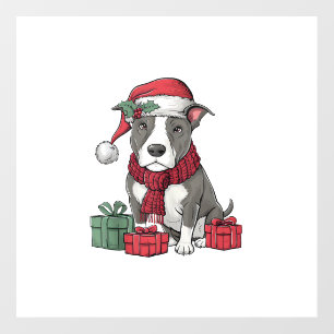 American Pit Bull Terrier Dog Christmas Outfits Sa Wall Decal