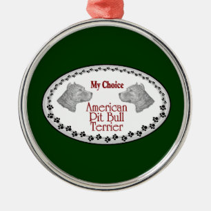 American Pit Bull Terrier Dog Metal Ornament
