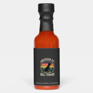 American Pit Bull Terrier Dog Vintage Sunset Rope Hot Sauces