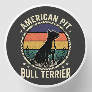 American Pit Bull Terrier Dog Vintage Sunset Rope Mini Candle Favors