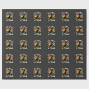 American Pit Bull Terrier Dog Vintage Sunset Rope Wrapping Paper