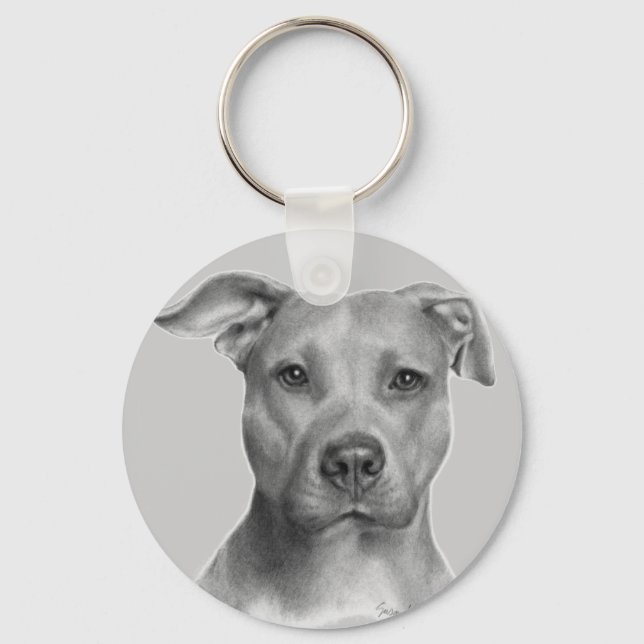 American Pit Bull Terrier Keychain (Front)