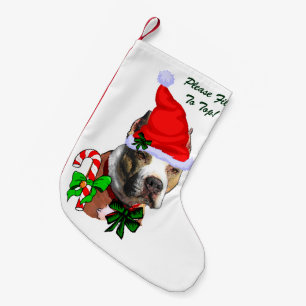 American Pit Bull Terrier Merry Small Christmas Stocking