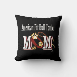 American Pit Bull Terrier MOM Throw Pillow