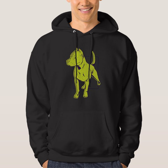 American Pit Bull Terrier Portrait Hoodie (Front)