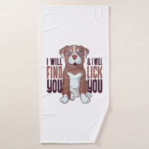 American Pit Bull Terrier Puppy Dog  Bath Towel