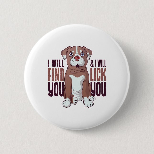 American Pit Bull Terrier Puppy Dog  Button (Front)