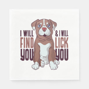 American Pit Bull Terrier Puppy Dog Napkins