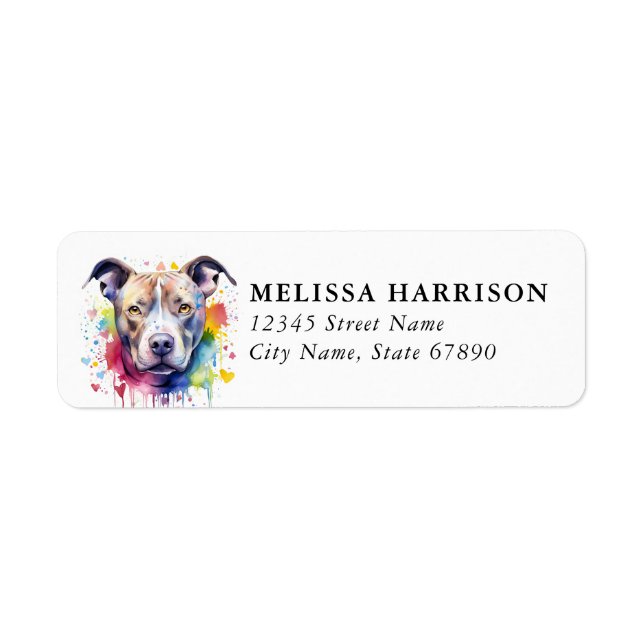 American Pit Bull Terrier Return Address Labels (Front)