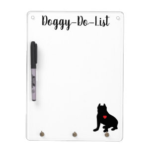 American Pit Bull Terrier Silhouette Dry-Erase Board