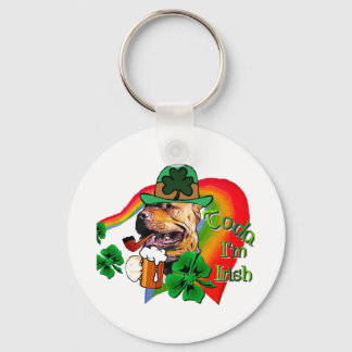 American Pit Bull Terrier St Patricks Keychain