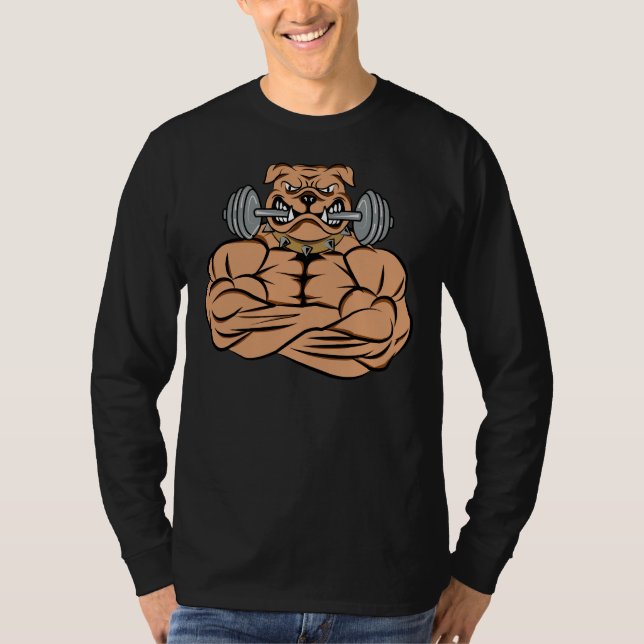 American Pit Bull Terrier Working Out Pit Bull Wei T-Shirt (Front)