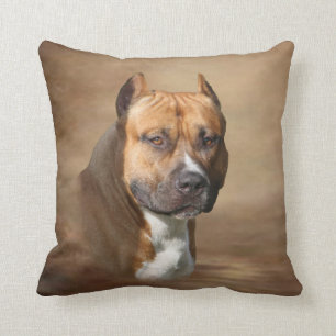 American Pit Bull Throw Pillow