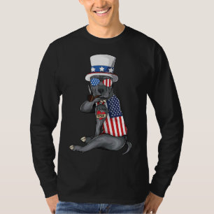 American Pitbull Dog Merica 4th Of July American S T-Shirt
