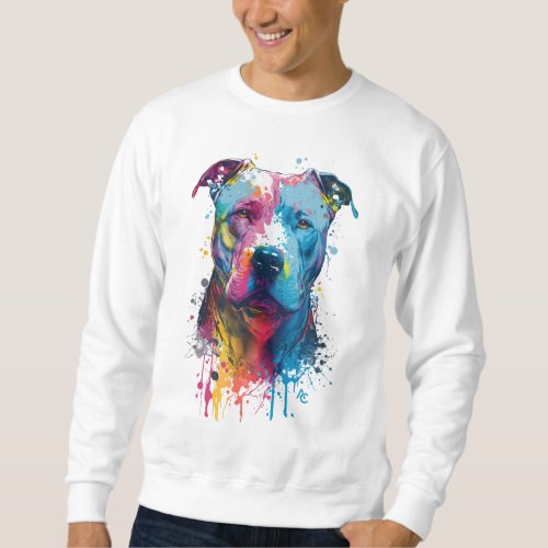 American Pitbull _ Graffiti Ink Splash Sweatshirt
