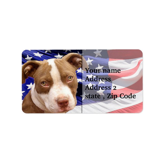 American Pitbull puppy Label (Front)