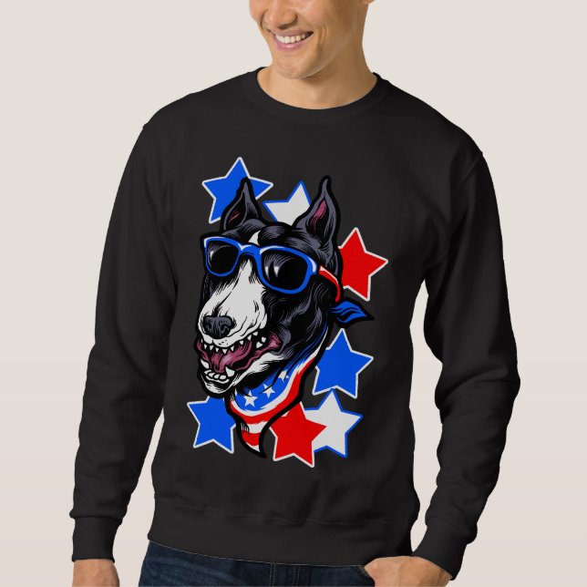 American Pitbull Sunglasses Sweatshirt (Front)