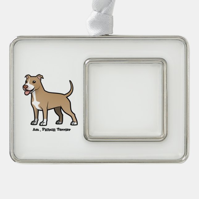 American Pitbull Terrier Christmas Ornament (Front)