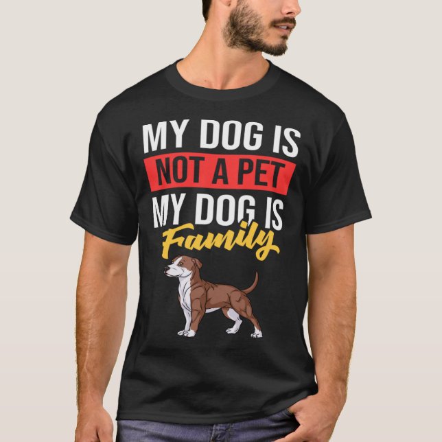 American Pitbull Terrier Dog Puppies Owner T-Shirt (Front)