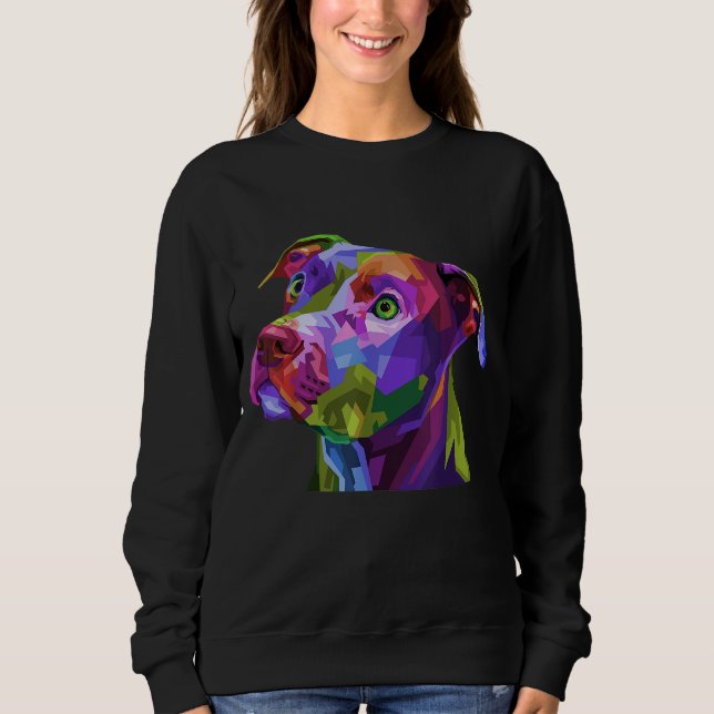 American Pitbull Terrier Pop Art Portrait for Dog  Sweatshirt (Front)