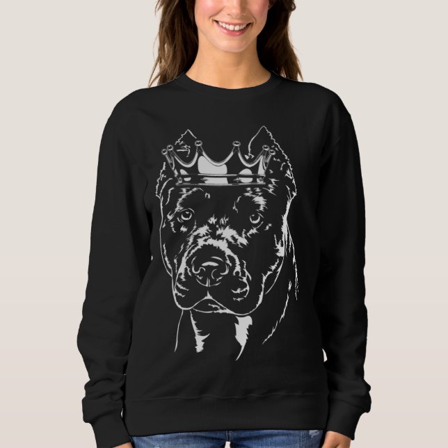 American Pitbull Terrier with crown dog mom  1 Sweatshirt (Front)