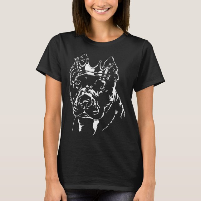 American Pitbull Terrier with crown dog mom  1 T-Shirt (Front)