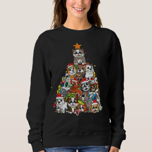 American Pits Bully Dog Breed Christmas Tree  Xmas Sweatshirt