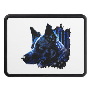American Police Flag K9 Unit Patriotic Dog Lover Hitch Cover