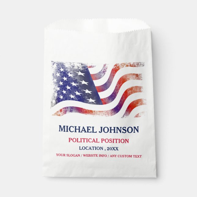 American Political Campaign Election Advertising  Favor Bag (Front)