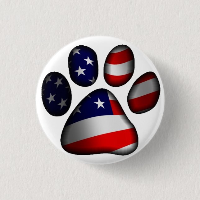 American Pooch Pinback Button (Front)