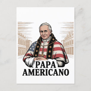 American Pope Leo Catholic Church Christian Faith Announcement Postcard