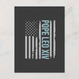 American Pope Leo Catholic Church Christian Faith Announcement Postcard