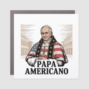 American Pope Leo Catholic Church Christian Faith Car Magnet