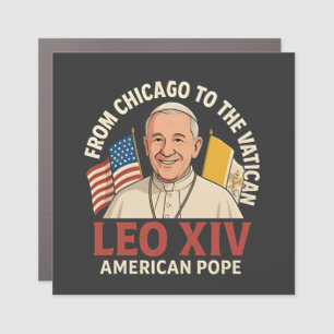 American Pope Leo Catholic Church Christian Faith  Car Magnet