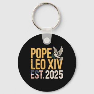 American Pope Leo Catholic Church Christian Faith  Keychain