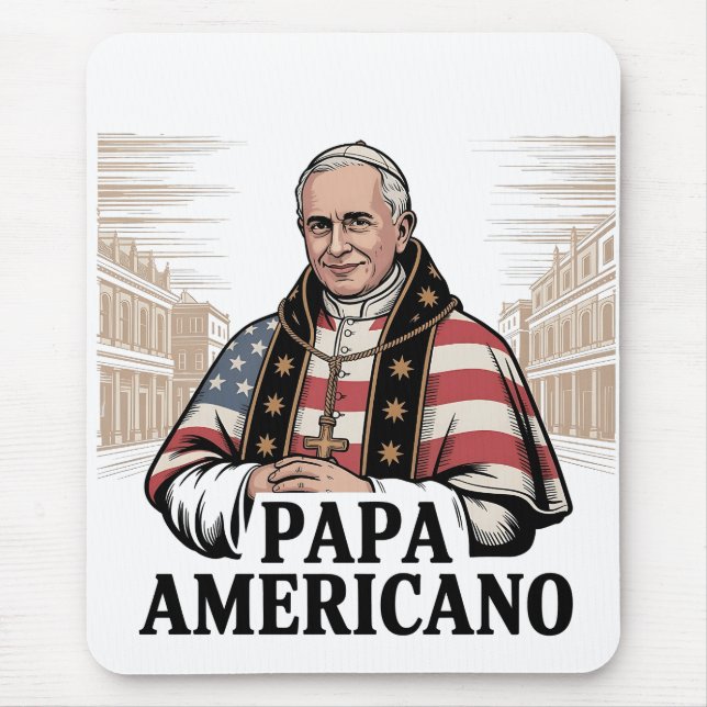 American Pope Leo Catholic Church Christian Faith  Mouse Pad (Front)