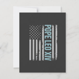 American Pope Leo Catholic Church Christian Faith Note Card