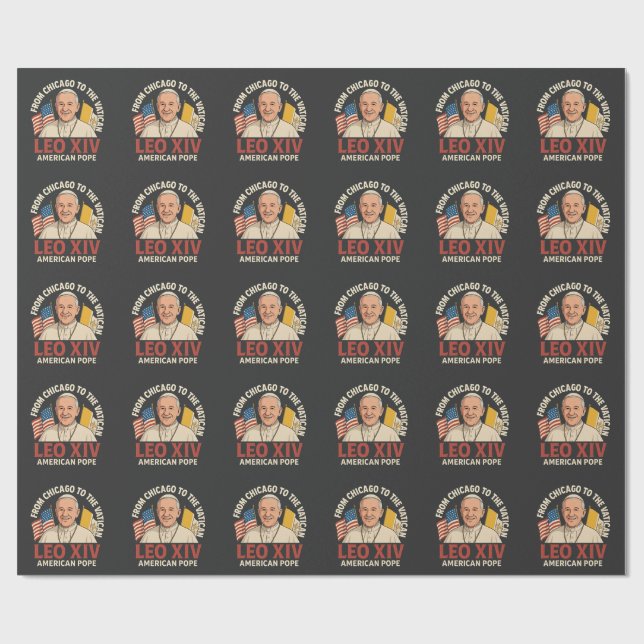 American Pope Leo Catholic Church Christian Faith  Wrapping Paper (Flat)