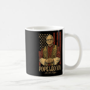 American Pope Leo Xiv 267th U.s. Flag Catholic Vin Coffee Mug