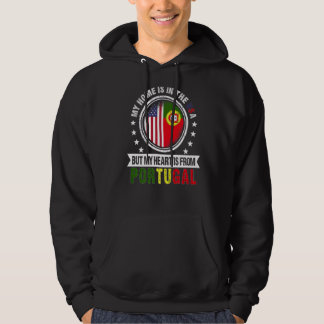 American Portuguese Flag Heart Portgual American P Hoodie