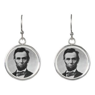 American President Abraham Lincoln, Civil War  Earrings
