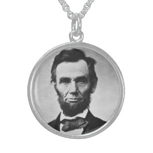 American President Abraham Lincoln, Civil War  Sterling Silver Necklace